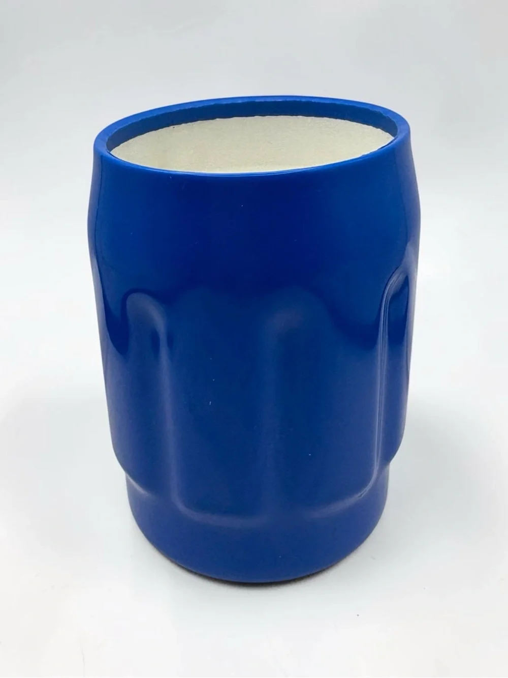 Vintage Coleman Foam Insulated Can Cooler Koozie Blue w/ White Lantern Logo EUC